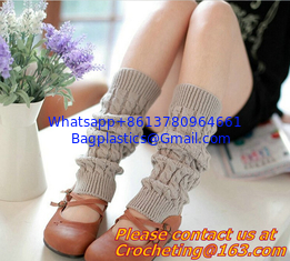China Lace,Trim Crochet Knit Foot Knee High cotton socks use for women Leg Warmers and Boot Sock supplier