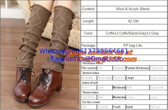 China winter leg warmers loose socks wool blend button down pierced decoration boot socks fashio supplier