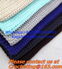 China 100% handmade Crochet Blanket colorful stripe knitted baby blanket cover knit throw blanke supplier