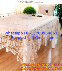 China Handmade Table Cloth Crochet Table Runner Dining Party Tablecloth Lace Tablecloths For Wed supplier