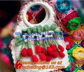 China Handmade crochet handbag with handle vintage knitted women's coin purse bag supplier