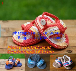 China Slippers Baby crochet shoes crochet Cotton Crochet monkey Slippers Houseshoes pink green supplier
