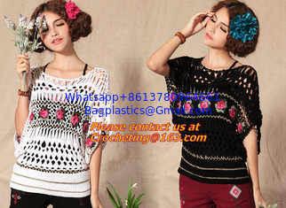 China Handmade Crochet Multicolour Three-Dimensional Rose Cutout Knitted Sweater Pull Over Women supplier
