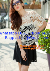 China Crocheted, loose Crochet knitted blouse wears batwing hollow pullover sweaters top, hollow supplier