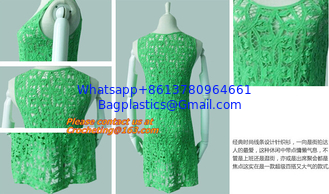 China Casual Fashion, Vintage O-Neck, Sleeveless, Women Long Crochet, Chiffion Blouse Plus Size supplier