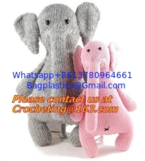 China Hand made elephant toy easy knit wool toy, Crocheted Craft Crochet Animal Rabbit Toy supplier