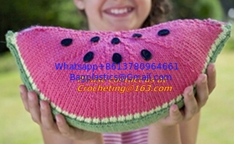 China Cute Knitting toys, knit watermelon toys, plush watermelon toy ,crochet caterpillar toy supplier