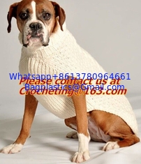 China pet clothing red dog sweater green pet,  jacquared Turtle neck Sweater Pet Winter Clothes supplier