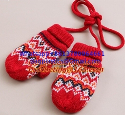 China Simple jacquard knitted cotton gloves for baby, Fashion women fingerless gloves,hand Croch supplier