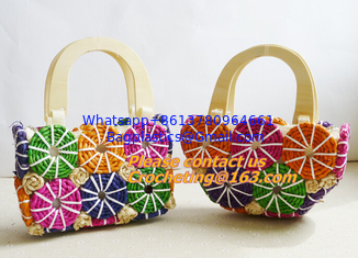 China new fashion octopods tassel woven rattan casual beach bag trend bolsas femininas womeen supplier