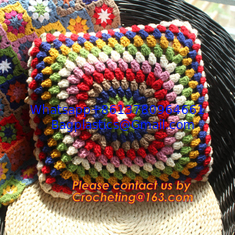 China Handmade Paisley Crochet pillow cushion cover Decorative Cushion Wedding Gift supplier