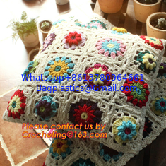 China High Quality Nordic Crochet bed pillow Daisy hand-woven cushion covers Decorative Cushion supplier