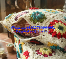 China 100% Cotton HandMade Crochet Cushion Cover Pillow Cover 25* 45cm Hand Crochet knitting Pas supplier
