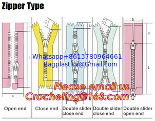 China Cheap garment zipper plastic double color zippers large roll custom resin zipper supplier