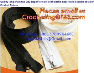 China PVC zipper used for bags ,garment waterproof zipper plastic zipper, Garment Accessories high quality Plastic Zipper supplier