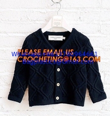 China Comfortable sweater children knitwear boys cardigan manufacturers, Boy Thick Clothing Kids Winter Sweater Coats With Fle supplier