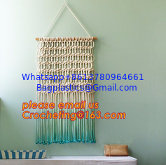 China Macrame Wall Art Hanging, Tapestry Wedding Decoration, Bunting Banner knitted, crochet wedding bunting supplier