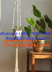 China Wholesale 2 Pack Plant Hanger with Ring Jute 4 Leg 43.5 Inches for Indoor Outdoor Ceiling Deck Balcony Round and Square supplier