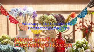 China WEDDING BANNER, PARTY, BIRTHDAY, DECORATION, PERSONALIZED, BURLAP, BUNTING, LACE, TRIANGLE, FLAGS, BANNERS supplier