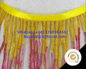 China Long beads Tassel Fringe, Wholesale beads Tassel Fringe, Tassel and Fringe for clothing, beaded tassels curtains, beadsc supplier
