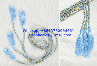 China tassel with cord for curtain garments polyester Handmade decoration tassel,9cm polyester rope supplier