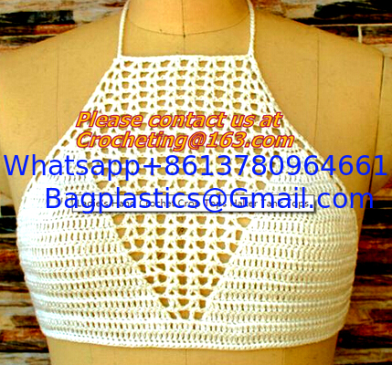 new summer style hand-knitted women swimsuit fashion underwear ladies hollow out crochet sexy bikini set beach wear supplier