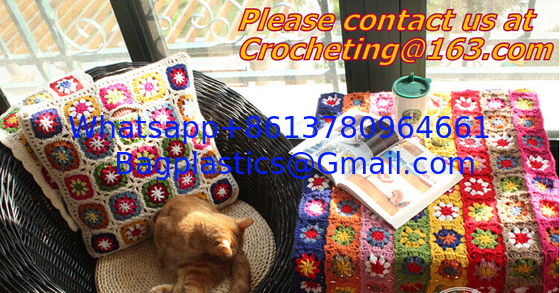 Handmade Crochet Blankets Towel Blanket Crochet Blanket American Style Plaid Table Cloth supplier