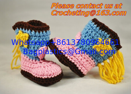 Baby Boy Girl Infant Knit Shoes Handmade Crochet Booties supplier