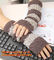 fashion Cute Faux Rabbit Fur Hand Winter Warmer Knitted Fingerless Gloves Mitten 10 colors supplier