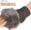 Winter Warm Imitation Rabbit Faux Fur Women Gloves Knitted Patchwork Waist Gloves half Finger Gloves supplier