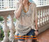 Cape Smock Embroidery Lace Hook Floral Hollow Out Cloak Summer Tops Loose Shirt Pullover O supplier