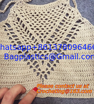 Sexy Women Crochet Crop Top Summer Camisole Camis Sexy Hollow Out V-Neck Crochet Bustier supplier