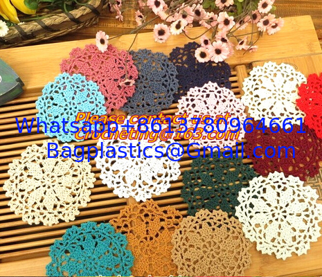 Assorted color handmade crochet Crocheted Doilies for wedding, Crochet Doily, doily, cup supplier