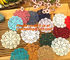 Handmade crochet Pure manual processing wool woven mat cup mat, handmade cup mat supplier