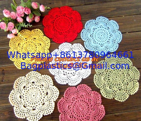 Fine craft handmade Crochet Doily mat 11 cm crochet cup mat coaster, Crochet Doily supplier