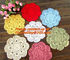 Handmade Crochet woven mat Cotton Lace Table Placemats Doilies handmade cup mat supplier