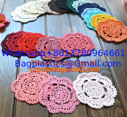 White Lace, Mini Crochet, Doilies, Bulk Flower, Motifs Decoration, table mat cover supplier