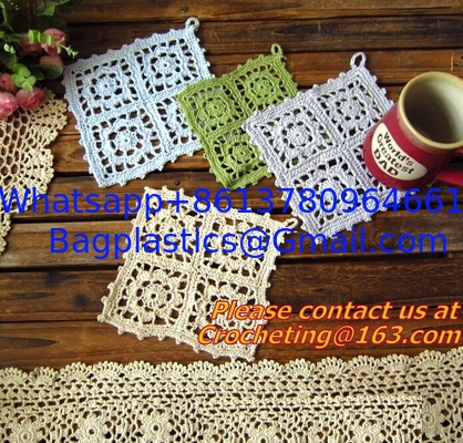 Fine craft handmade Crochet Doily mat 11 cm crochet cup mat coaster, Crochet Doily supplier