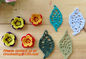 Fresh water handmade hook needle crochet diy accessories three-dimensional flower leaves 1 supplier