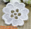 white flower Embroidery Lace patch motif applique trim headband hair bow garment clothing supplier