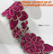 Diy sewing accessories handmade embroidered peony Flower Patch 3D flower motif applique supplier