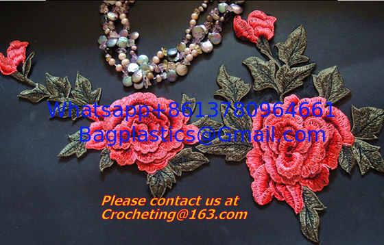 Beige Cotton Crochet Venise Lace Collar Gorgeous Flower Motif Neckline Bib Collar Garment supplier