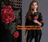 White Black Fabric Heart Lace Flower Floral Motif Sewing Trim Applique supplier