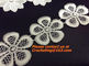 White Fabric Venice Floral Flower Motif Lace Trim Sew Applique Craft DIY supplier