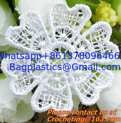 Golden Venise Lace Trim Flower Motif Ribbon Crafts supplier