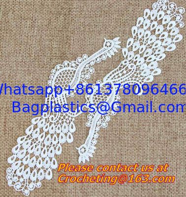 Golden Venise Lace Trim Flower Motif Ribbon Crafts supplier