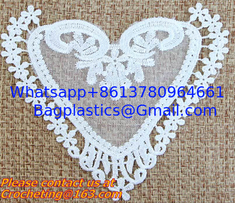 Lace Collar Applique Neckline Lace Crochet Flower Motif Patchwork Sewing Access supplier