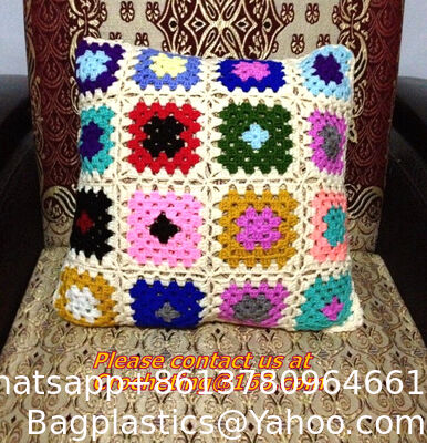 fashion crochet cushion lace pillow for home decoration colorful cushion cover pillow cove supplier