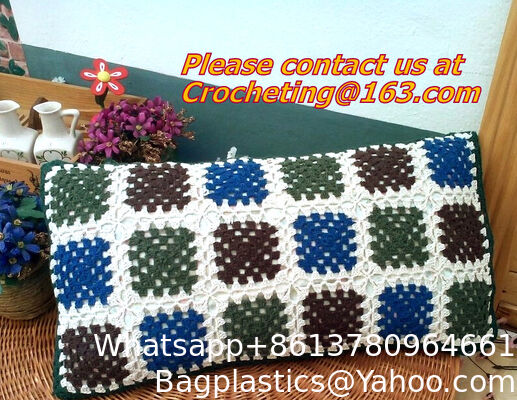 fashion crochet cushion lace pillow for home decoration colorful cushion cover pillow cove supplier