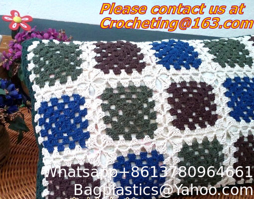 fashion crochet cushion lace pillow for home decoration colorful cushion cover pillow cove supplier
